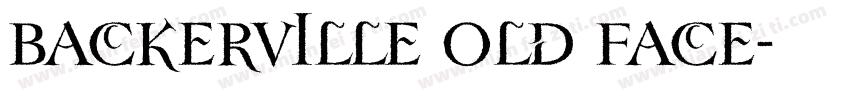 Backerville Old Face字体转换